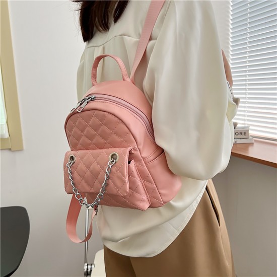 PU Leather Small Backpack Casual Preppy Style Student School Bags for Teenager Girls Shoulder Bags Fashion Mini Women Backpack